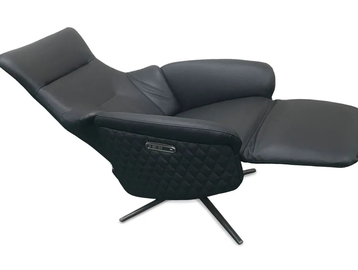Chillofa Relaxsessel, Leder, schwarz