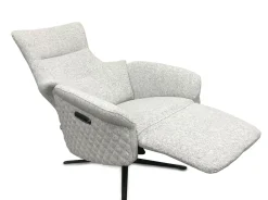 Chillofa Relaxsessel, Stoff, hellgrau meliert