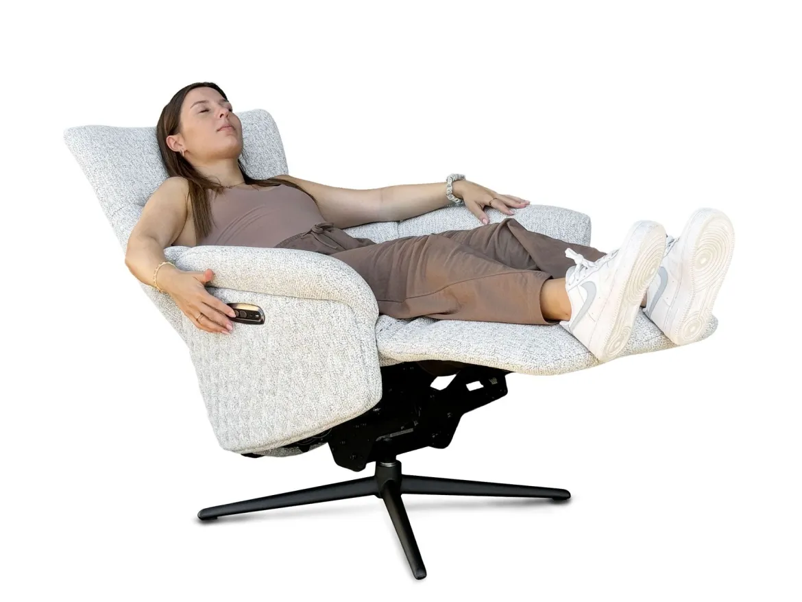 Chillofa Relaxsessel, Stoff, hellgrau meliert