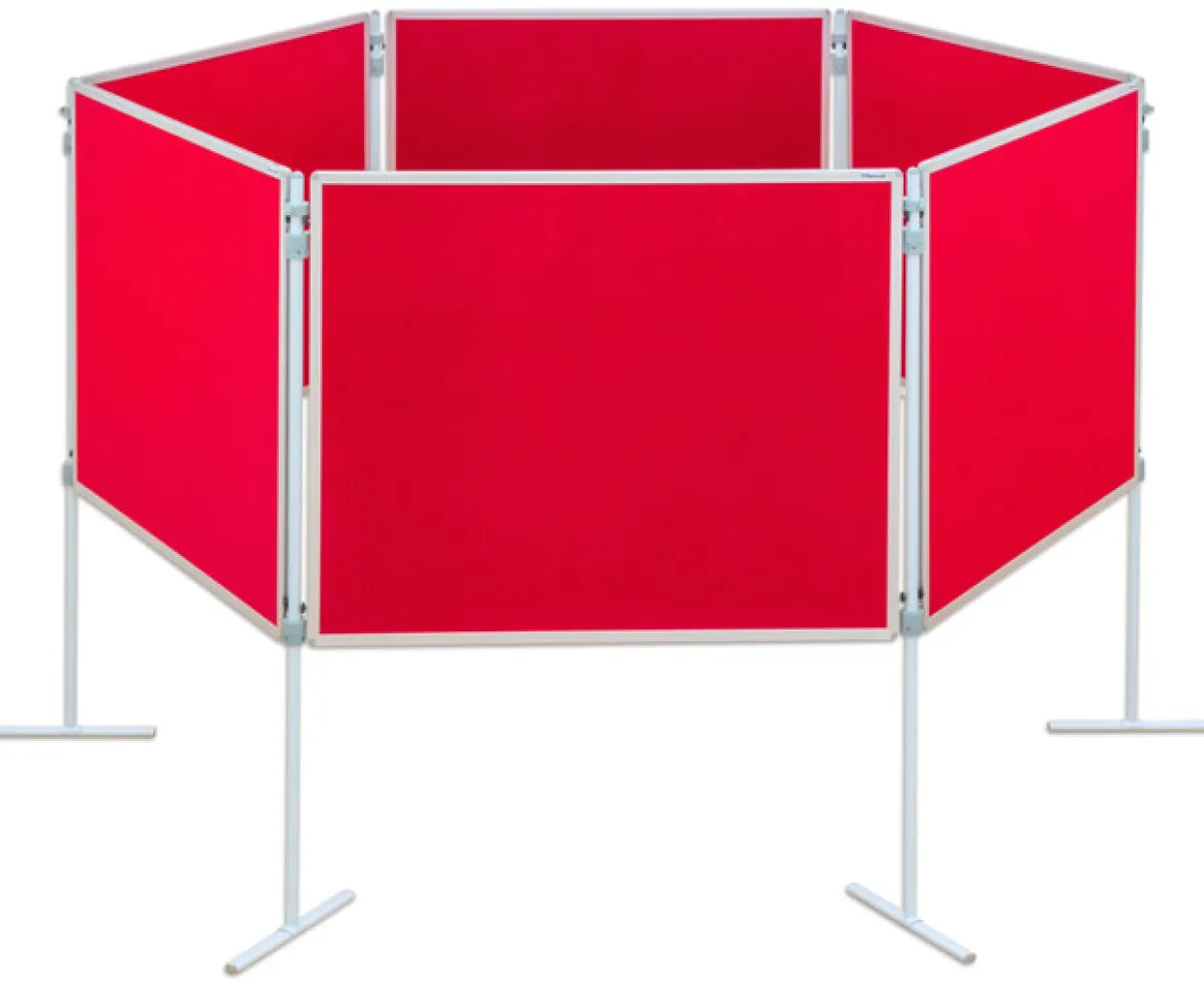 Compra Profi-Stellwände Komplett-Set C: Hexagon, Stoffbezug rot