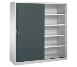 C+P Sportgeräteschrank, 1950x1900x600mm, Korpus RAL 7035 Lichtgrau, Front RAL 7016 Anthrazitgrau