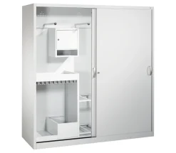 C+P Sportgeräteschrank, 1950x1900x600mm, Korpus RAL 7035 Lichtgrau, Front RAL 7035 Lichtgrau