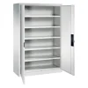 C+P Stahl-Flügeltürenschrank Acurado-1000, 195x120x50 cm, Korpus und Front RAL 7035 Lichtgrau, Schloss Wechselzylinder