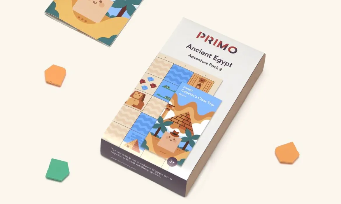 Cubetto, Erweiterungsset Abenteuer-Paket Altes Ägypten, mit Mappe und Geschichtenbuch, deutsch