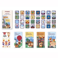 Cubetto, Erweiterungsset Abenteuer-Paket Logik, mit Lernkarten und Geschichtenbüchern, englisch