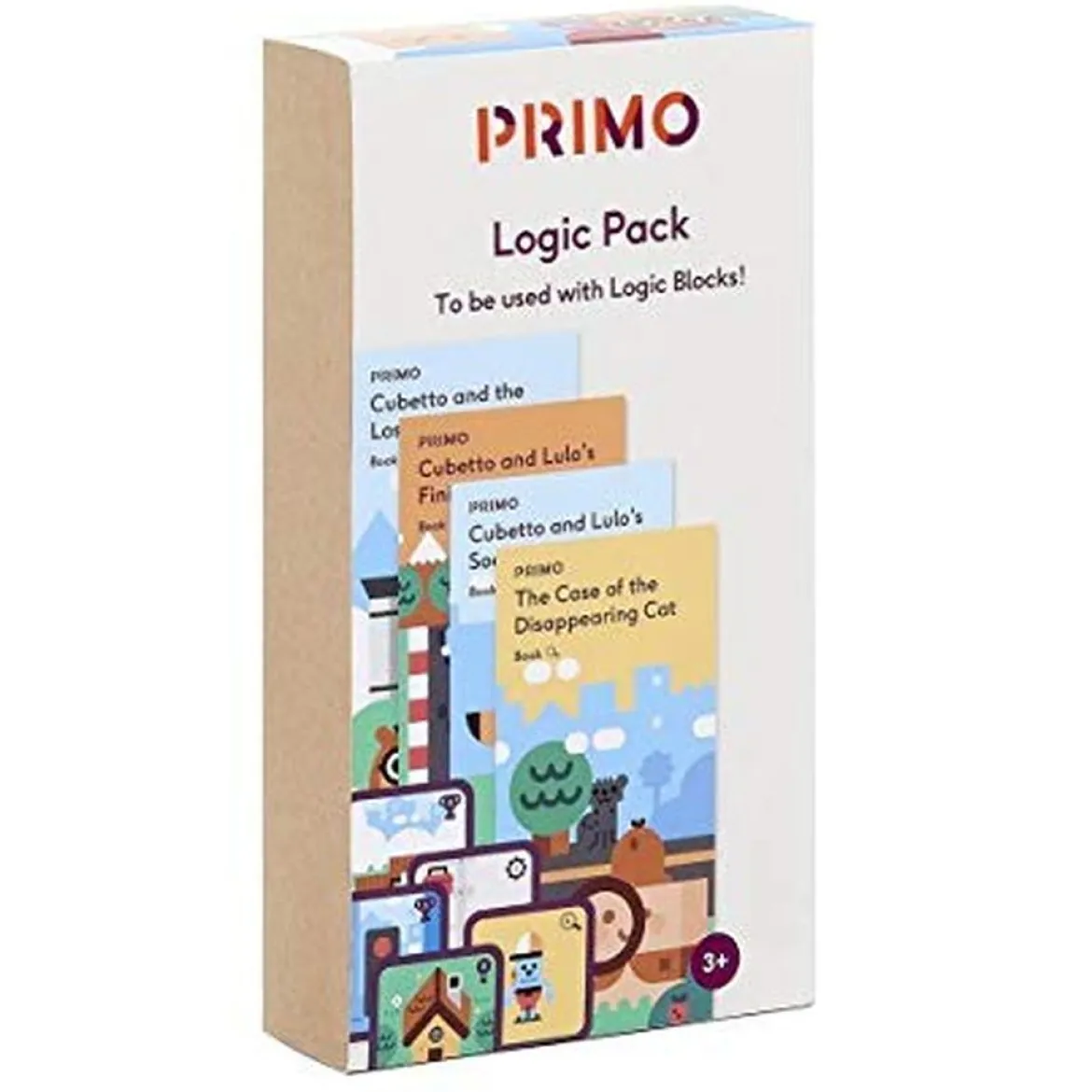 Cubetto, Erweiterungsset Abenteuer-Paket Logik, mit Lernkarten und Geschichtenbüchern, englisch