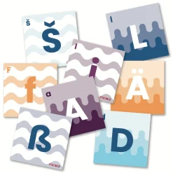 Cubetto, Erweiterungsset Buchstabenkarten für transparente Matte, 36-teilig