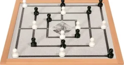 Dame und Mühle, Brettspiel, doppelseitig, groß, magnetisch, für 2 Spieler, 50x50cm
