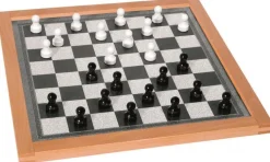 Dame und Mühle, Brettspiel, doppelseitig, groß, magnetisch, für 2 Spieler, 50x50cm