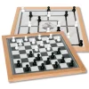 Dame und Mühle, Brettspiel, doppelseitig, magnetisch, für 2 Spieler, 35x35cm