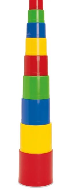 dantoy® Baubecher ohne Motiv im Netz (9 Stück), ab 12 Monate