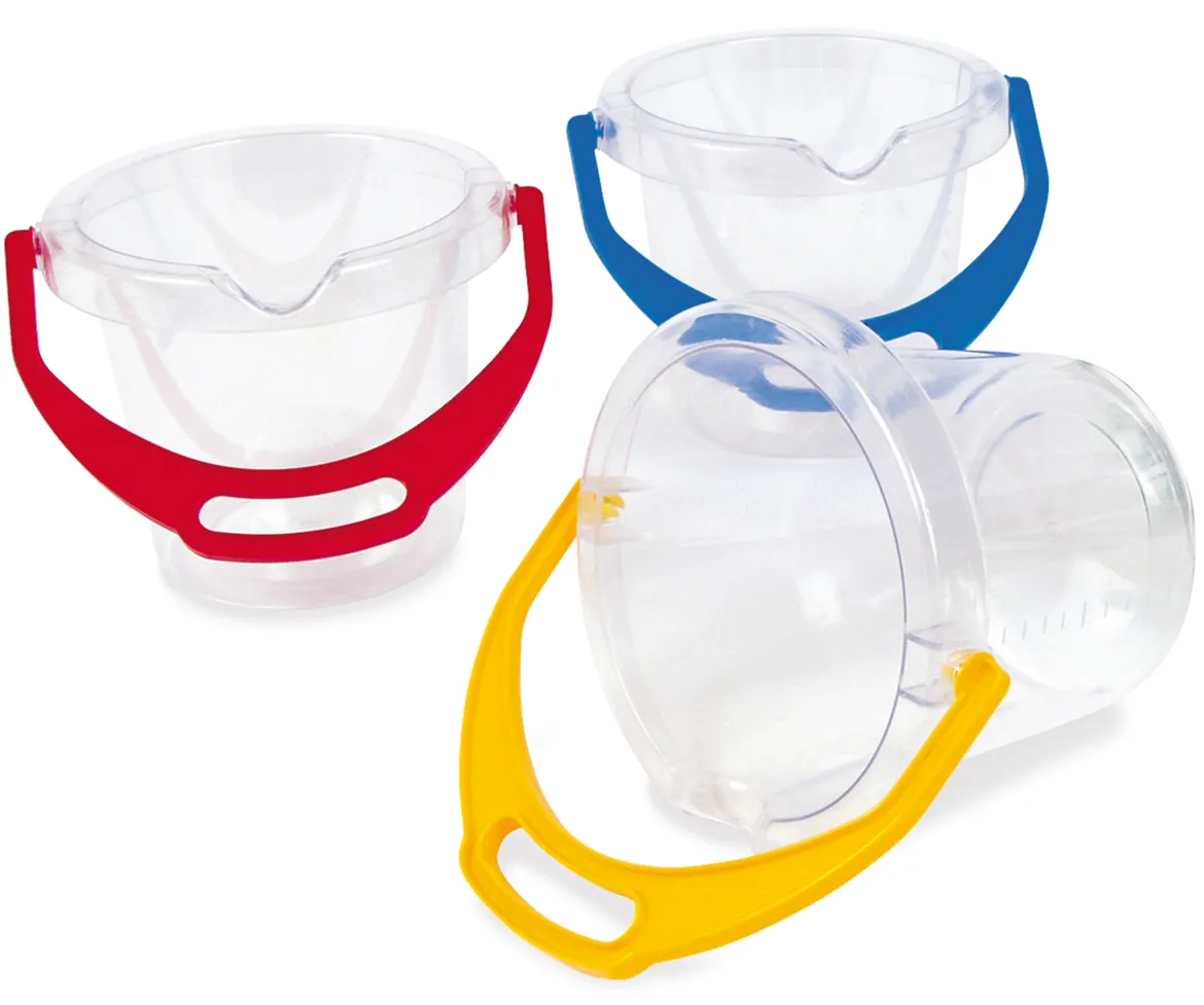 dantoy® Sandspielzeug, Eimer transparent klar, 1 Stück, Höhe 14cm