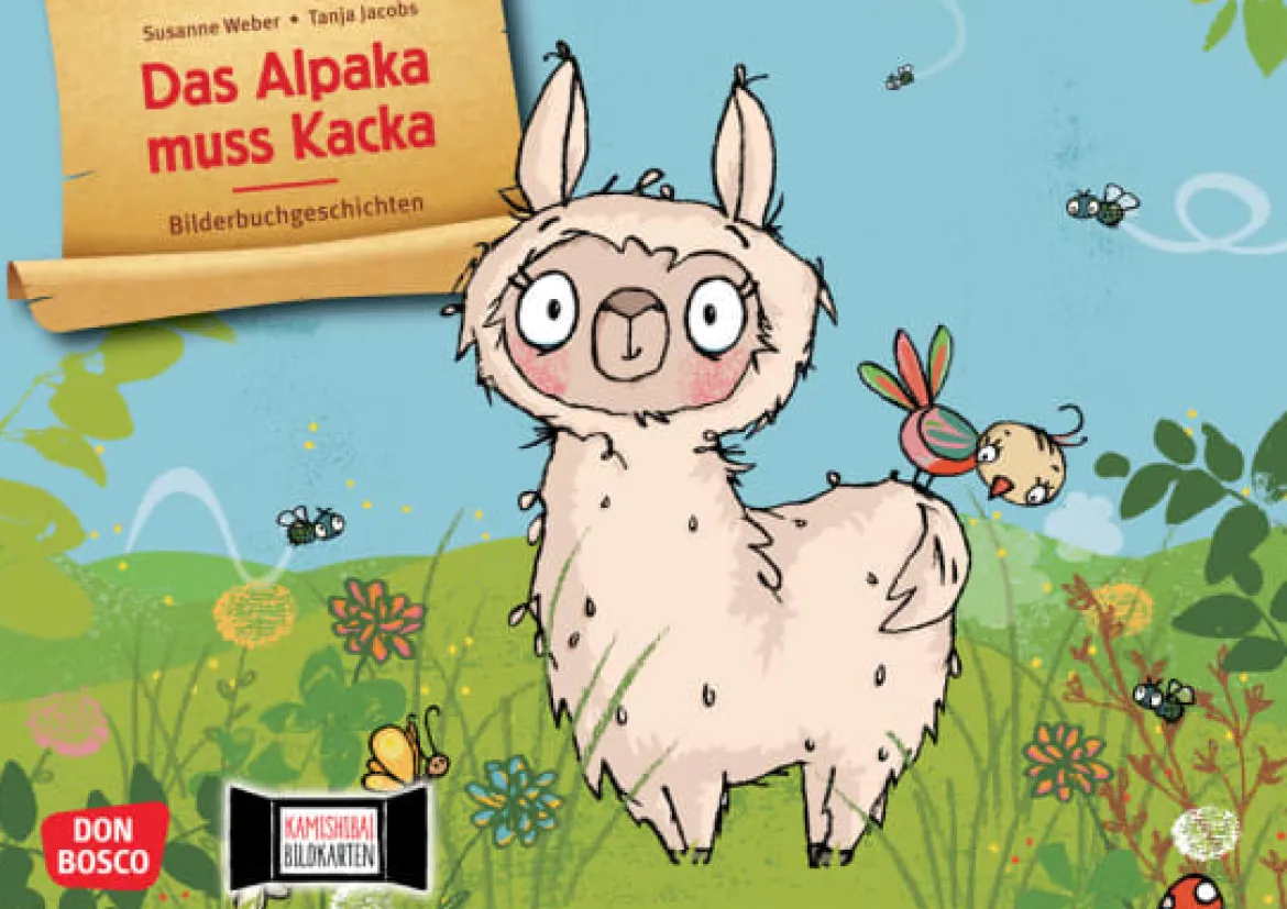 Das Alpaka muss Kacka. Kamishibai Bildkartenset, 2-4 Jahre