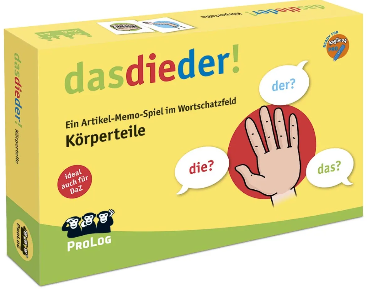 dasdieder! Körperteile + Anybook PRO, Artikel-Memo-Spiel, ab 4 Jahre