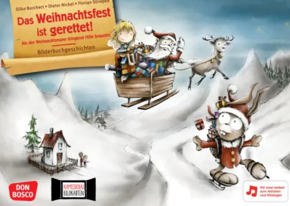 Das Weihnachtsfest ist gerettet! Kamishibai Bildkartenset, 3-8 Jahre