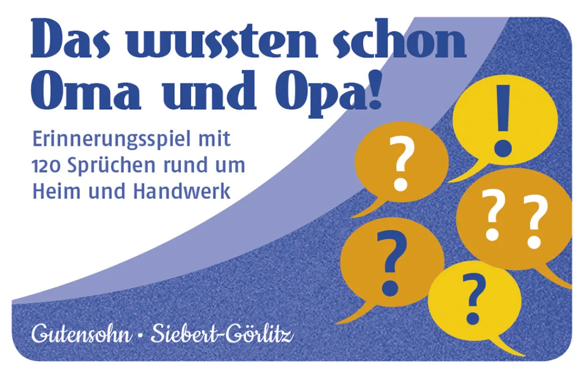 Das wussten schon Oma und Opa, Kartenspiel für Senioren
