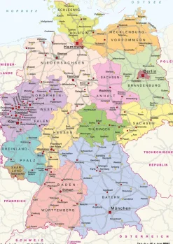 Deutschland politisch, Lernteppich, 120 x 170 cm