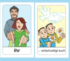 Deutsch Lernen: Ich freue mich und du dich! Kartenspiel für 2-4 Spieler, ab 9 Jahre