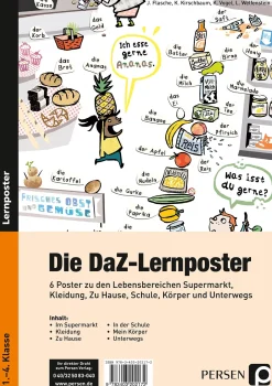 Die DaZ-Lernposter, 6 Stück DIN-A1, 1.-4. Klasse