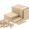 Dienes Zehnersystemsatz, 121-teilig, mit Tausenderwürfel, aus ReWOOD® natur