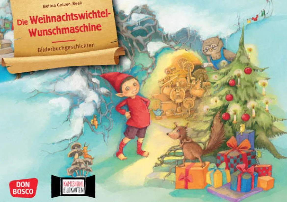 Die Weihnachtswichtel-Wunschmaschine. Kamishibai Bildkartenset