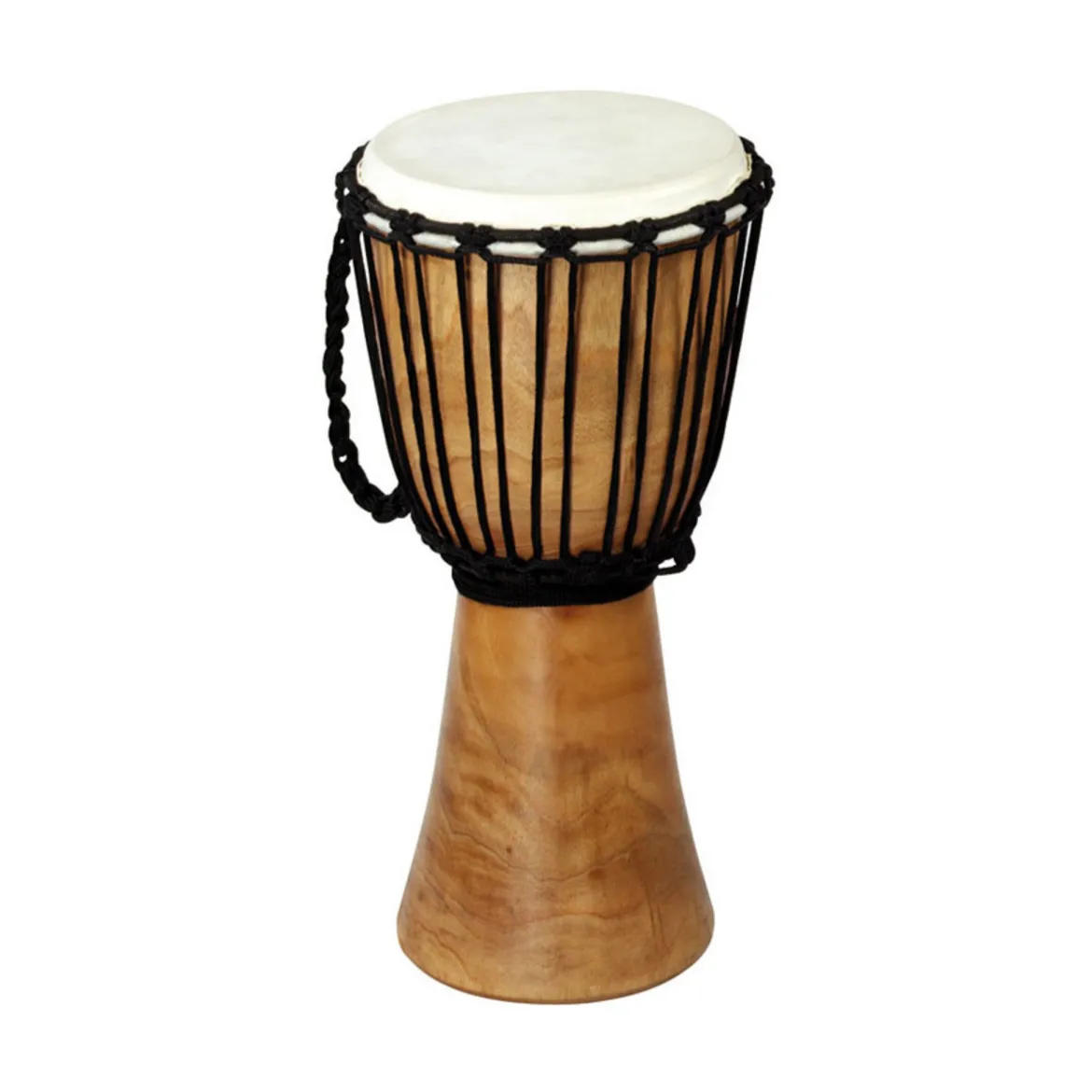 Djembe aus Hartholz, geölt 30 cm hoch, Percussioninstrument, ab 3 Jahre