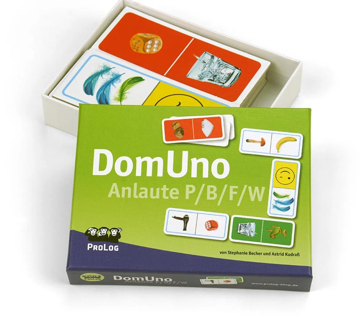 DomUno Anlaute P/B/F/W, Sprachlernspiel, ab 5 Jahre
