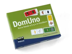 DomUno: Kurze Vokale i/e/o/u in Einsilbern, Sprachlernspiel, ab 5 Jahre