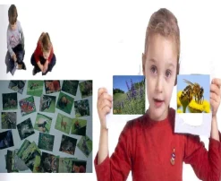 Double Game Lebensraum Wiese, Bodenspiel aus Teppichfliesen