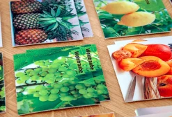 Double Game Obst, Bodenspiel aus Teppichfliesen