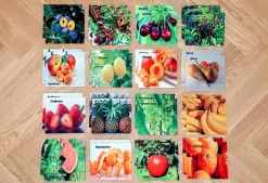 Double Game Obst, Bodenspiel aus Teppichfliesen