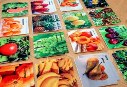 Double Game Obst, Bodenspiel aus Teppichfliesen