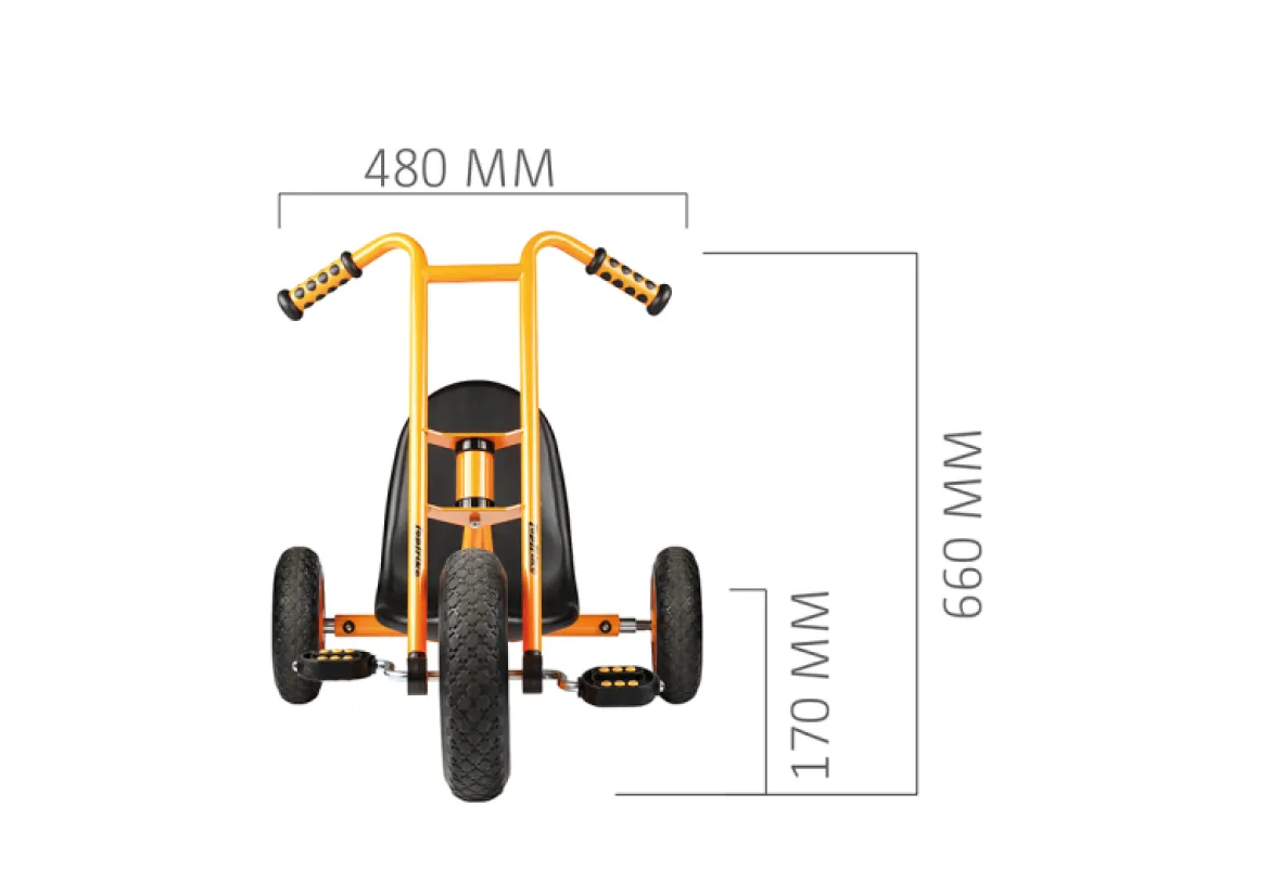 Dreirad mit hohem Lenker, Chopper, orange, TopTrike Kinderfahrzeug