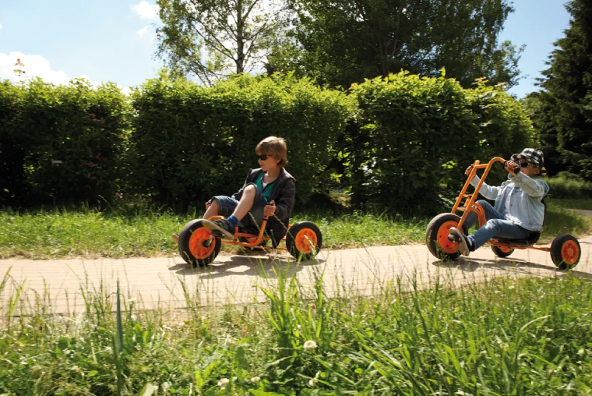 Dreirad mit seitlichem Lenker, Rider, orange, TopTrike Kinderfahrzeug
