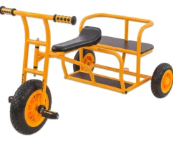 Dreirad mit Sitzbank, Doppeltaxi, orange, TopTrike Kinderfahrzeug