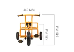 Dreirad mit Sitzbank, Doppeltaxi, orange, TopTrike Kinderfahrzeug