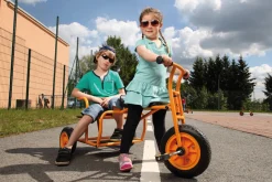 Dreirad mit Sitzbank, Doppeltaxi, orange, TopTrike Kinderfahrzeug