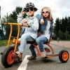 Dreirad mit zwei Sitzen, Kinder-Taxi, orange, TopTrike Kinderfahrzeug