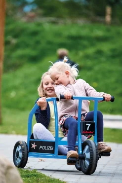 Dreirad Polizei aktiv, blau, neue Bereifung!