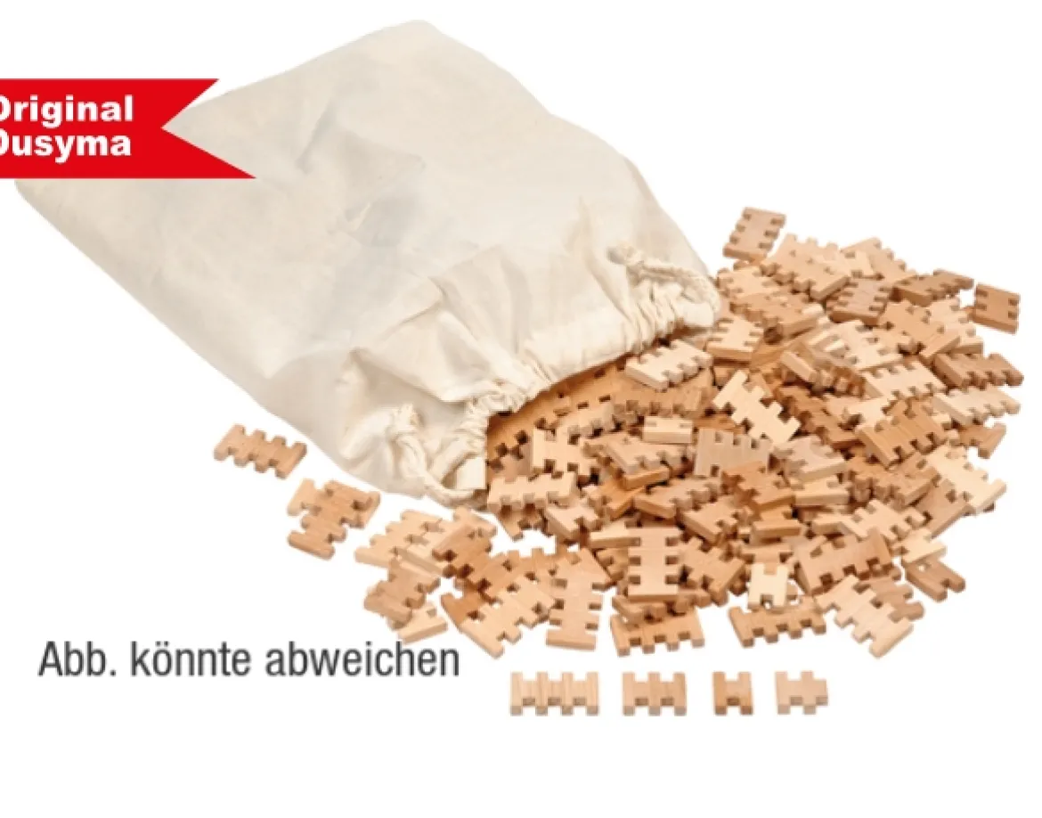 Dusyma-Steckbausteine Holz, 1000 Stück, ab 3 Jahre