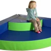 Eckcouch Viertelkreis 4-teilig, BLAU/grün, Kindermöbel