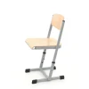 Ecoflex Schülerstuhl höhenverstellbar 42-50 cm, Stahlfarbe grün. Filzgleiter