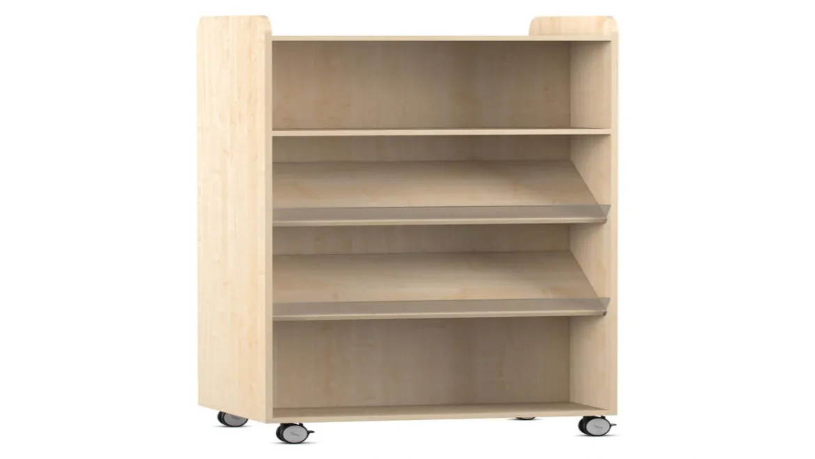 EduCasa Bücherwagen, klein, HxBxT: 50x50x44 cm, Farbe: limette