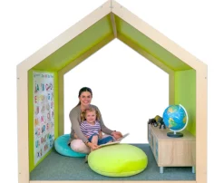 Educasa Spielhaus XXL limette mit Tretford-Teppich, 1-7 Jahre