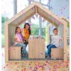 Educasa Spielhaus XXL natur mit Tretford-Teppich, 1-7 Jahre