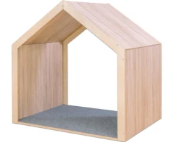 Educasa Spielhaus XXL natur mit Tretford-Teppich, 1-7 Jahre