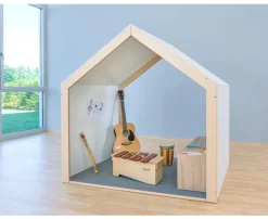 Educasa Spielhaus XXL weiß mit Tretford-Teppich, 1-7 Jahre