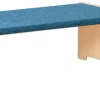 EduCasa Trapezbank mit Teppich petrol, 31 cm hoch