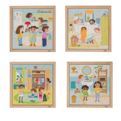 Educo Tägliche Routine-Puzzles ? 4-teiliges Set