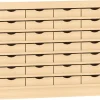 Eigentumsschrank mit 28 Materialkästen, Buche Dekor, BxHxT: 100 x 77 x40 cm